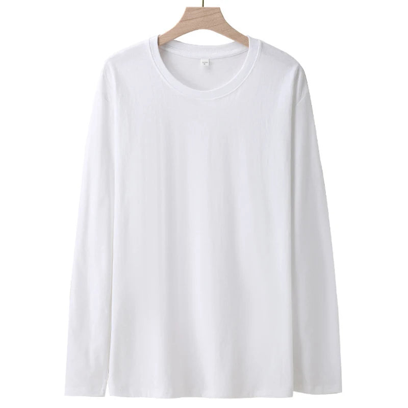 Stylish & Comfortable Men's Cotton Long Sleeve T-Shirts - Perfect for Autumn & Winter, Available in Plus Sizes M-5XL
