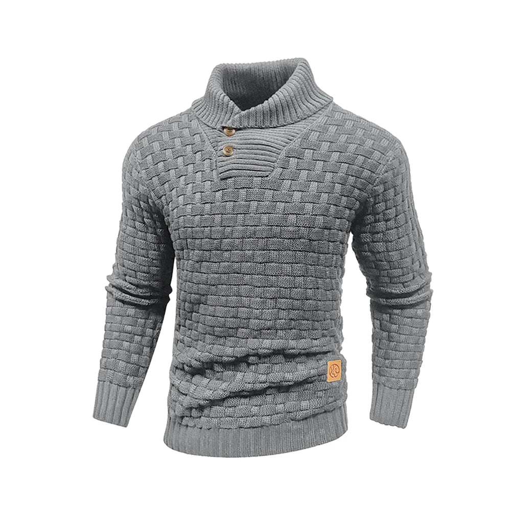 Elevate Your Style with Our Men's Winter Knitted Crew Neck Sweater - Soft, Warm, and Perfect for Every Occasion