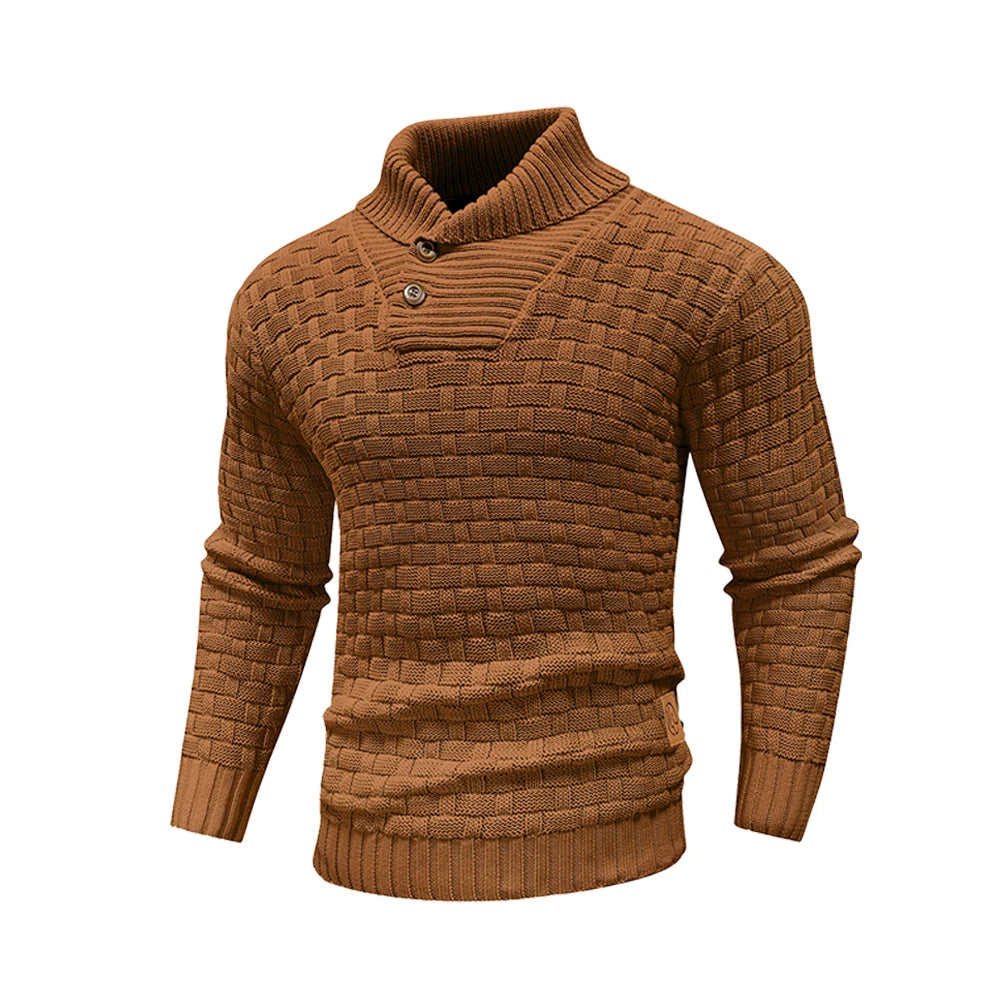 Elevate Your Style with Our Men's Winter Knitted Crew Neck Sweater - Soft, Warm, and Perfect for Every Occasion