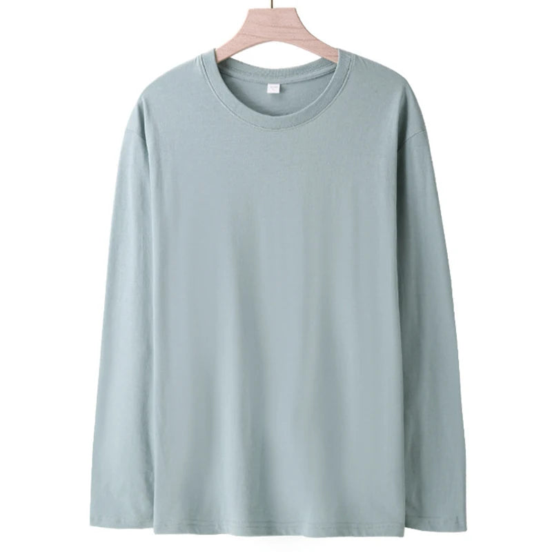 Stylish & Comfortable Men's Cotton Long Sleeve T-Shirts - Perfect for Autumn & Winter, Available in Plus Sizes M-5XL