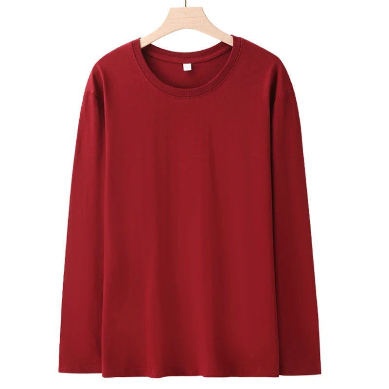 Stylish & Comfortable Men's Cotton Long Sleeve T-Shirts - Perfect for Autumn & Winter, Available in Plus Sizes M-5XL