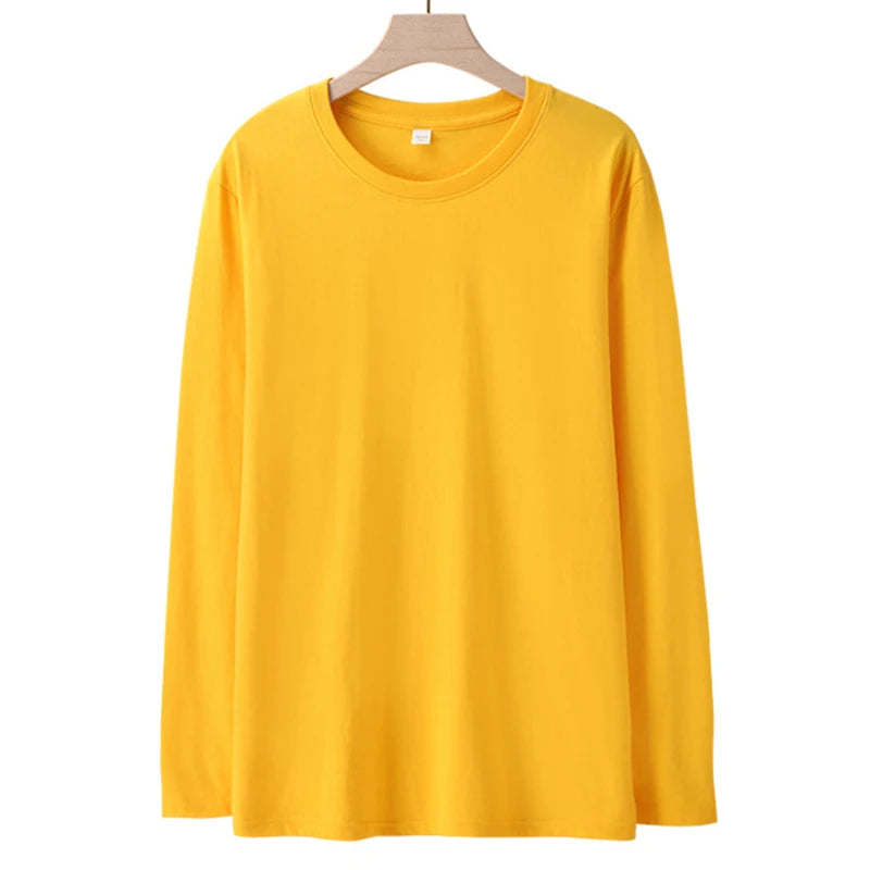 Stylish & Comfortable Men's Cotton Long Sleeve T-Shirts - Perfect for Autumn & Winter, Available in Plus Sizes M-5XL