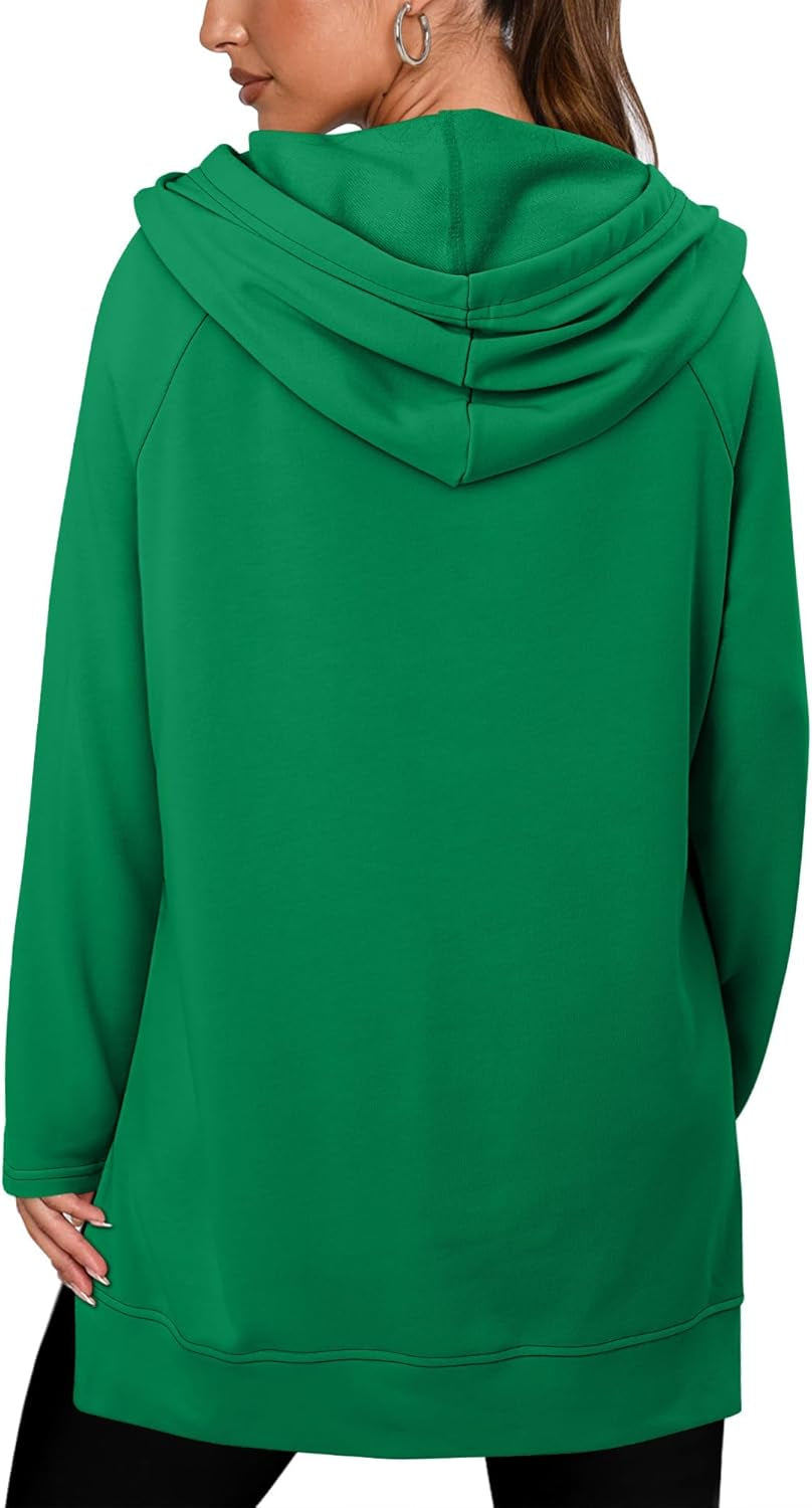 Womens Pullover Sweatshirts Loose Fit Oversized Drawstring Hoodies Long Sleeve Fall Clothes with Pocket